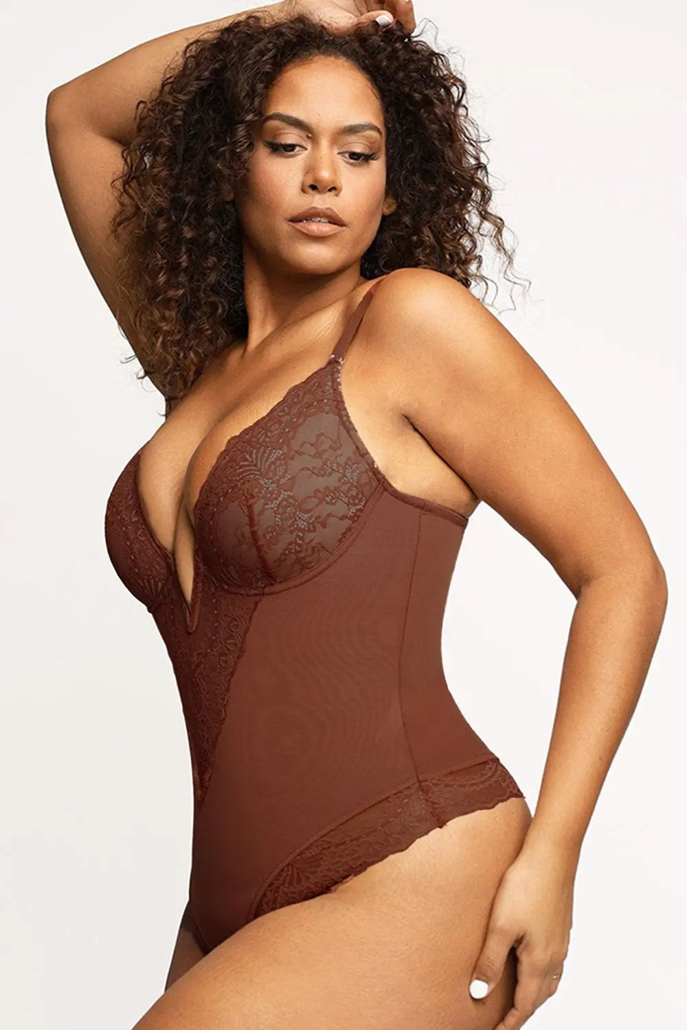 Full Size Lace Detail Sleeveless Shaping Bodysuit - store name